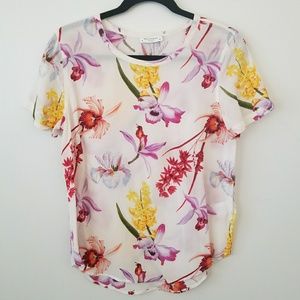 Equipment Floral Silk Tee